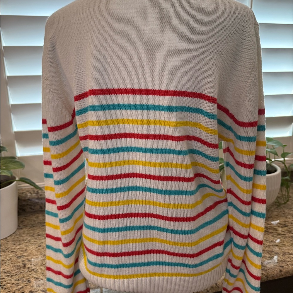 Saturday Morning Pancakes “No Diggity, No Doubt” striped sweater 🌈 size medium - Picture 4 of 4